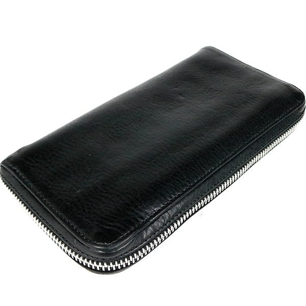 CHROME HEARTS REC F ZIP #2 3 Cemetery Cross Round Zip Wallet