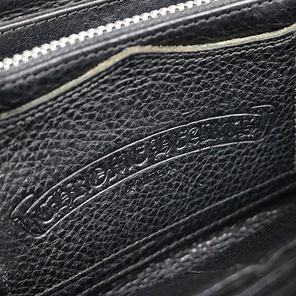 CHROME HEARTS REC F ZIP #2 3 Cemetery Cross Round Zip Wallet