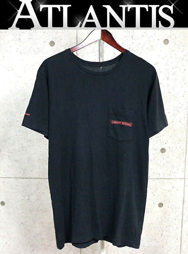 CHROME HEARTS Scroll Label Back T-Shirt Black Size L