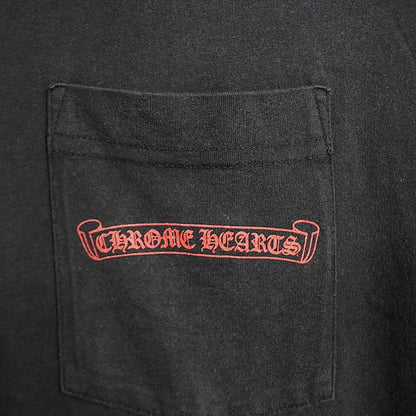 CHROME HEARTS Scroll Label Back T-Shirt Black Size L