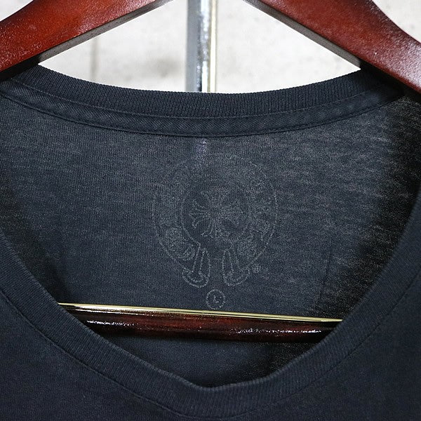 CHROME HEARTS Scroll Label Back T-Shirt Black Size L