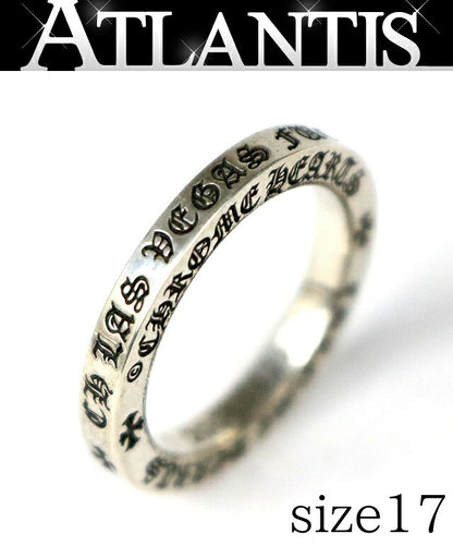 CHROME HEARTS Las Vegas "FUCK YOU" 3mm Ring SV925 Size JP 17