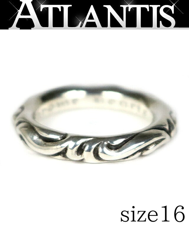CHROME HEARTS Scroll Band Ring Silver SV925 Size JP 16