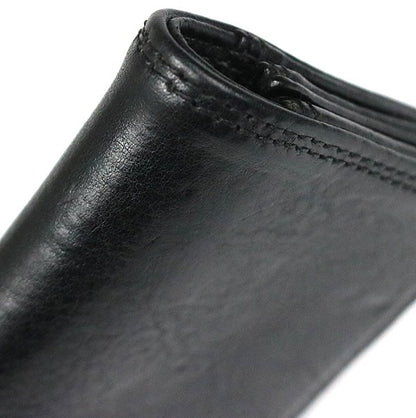 CHROME HEARTS Grommet Card Holder Black Leather Silver Card Case