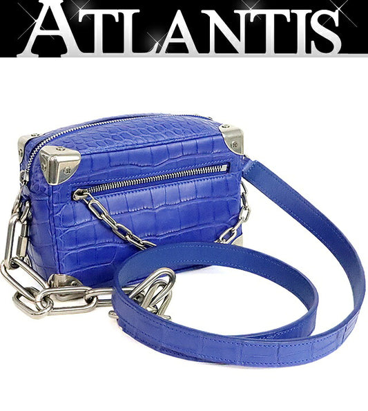 Louis Vuitton Soft Trunk Crocodile Bag Blue Size ONE SIZE