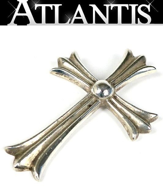 CHROME HEARTS SV925 Large Cross Pendant Charm Silver