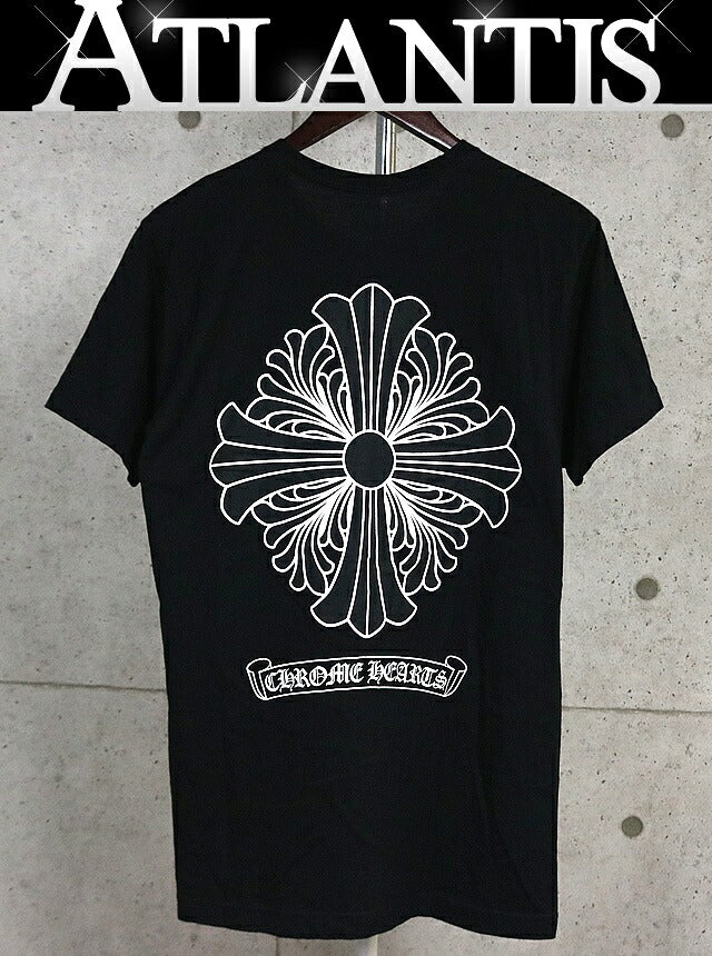 CHROME HEARTS CH Plus Scroll Label T-Shirt Black Size L
