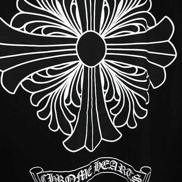 CHROME HEARTS CH Plus Scroll Label T-Shirt Black Size L