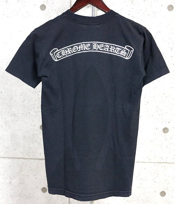 CHROME HEARTS Vintage Back Flare Knee T-Shirt Black Size S