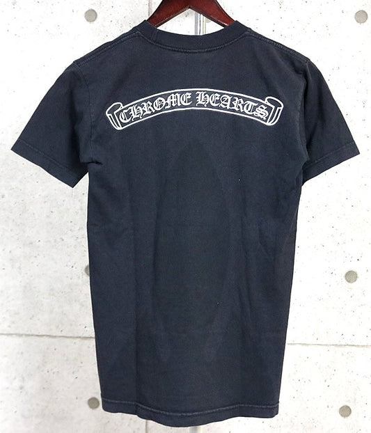 CHROME HEARTS Vintage Back Flare Knee T-Shirt Black Size S