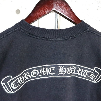 CHROME HEARTS Vintage Back Flare Knee T-Shirt Black Size S