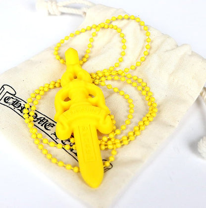 CHROME HEARTS Silicon Rubber Large Dagger Necklace Yellow