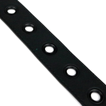 BALENCIAGA Luca Goal Leather Belt Black