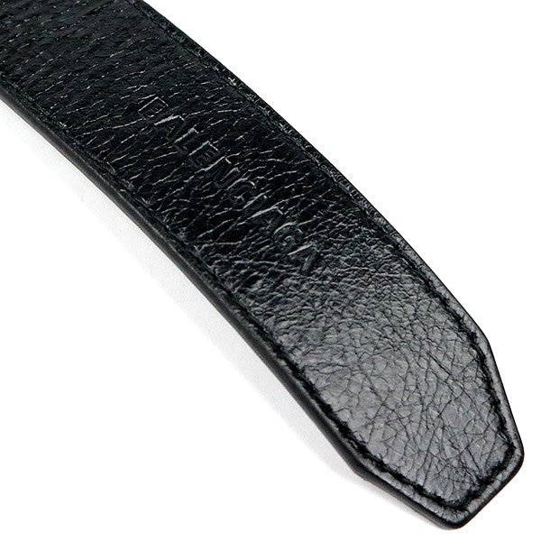 BALENCIAGA Luca Goal Leather Belt Black