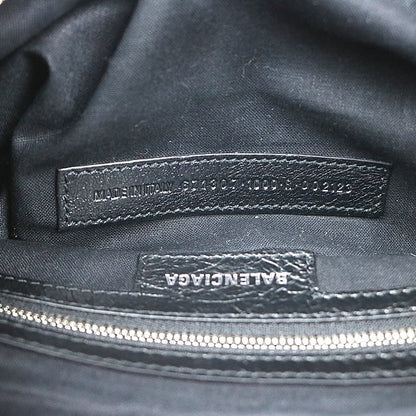 BALENCIAGA Le Cagole S Leather Shoulder Bag Black