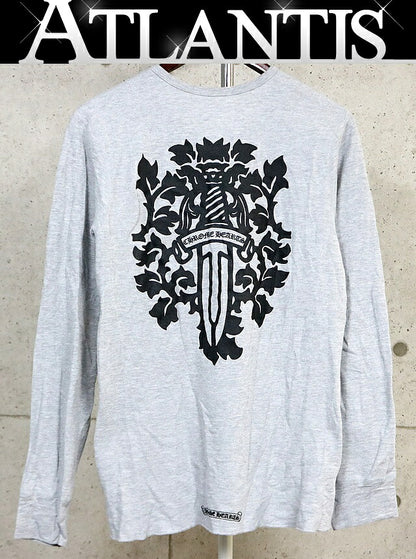 CHROME HEARTS Vine Dagger Thermal Long T-Shirt Gray Size L