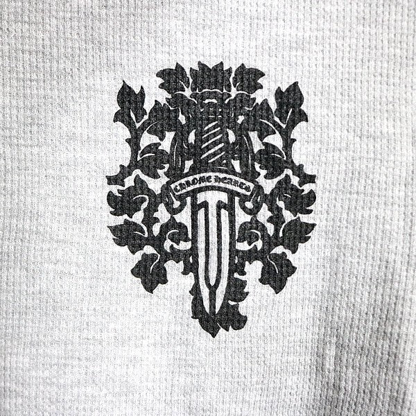 CHROME HEARTS Vine Dagger Thermal Long T-Shirt Gray Size L