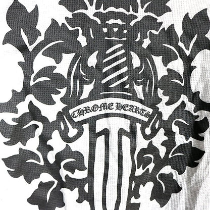 CHROME HEARTS Vine Dagger Thermal Long T-Shirt Gray Size L