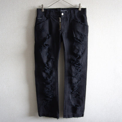 DOLCE&GABBANA Distressed Black Denim Size 32