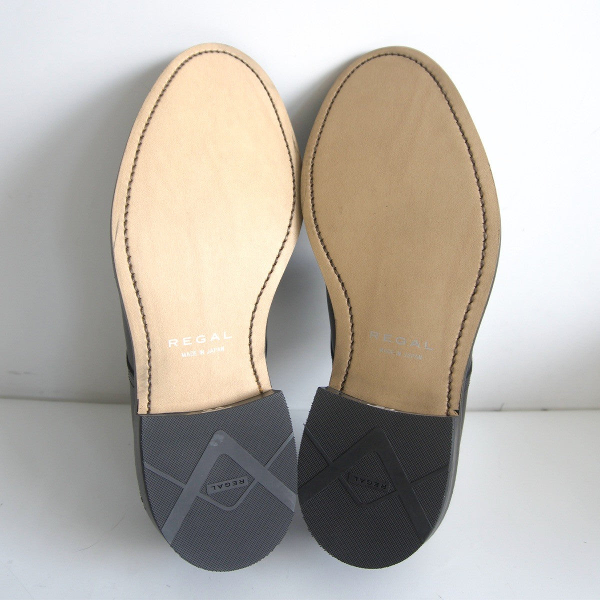 REGAL Medallion Tip Leather Business Shoes Black Size 6