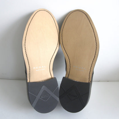 REGAL Medallion Tip Leather Business Shoes Black Size 6
