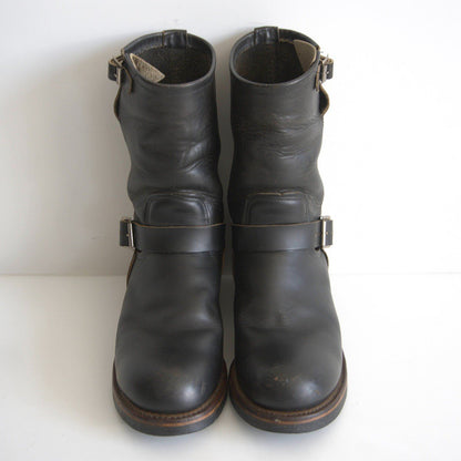 REDWING 2268 Tea-Core Leather Engineer Boots Black Size 8.5