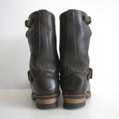 REDWING 2268 Tea-Core Leather Engineer Boots Black Size 8.5