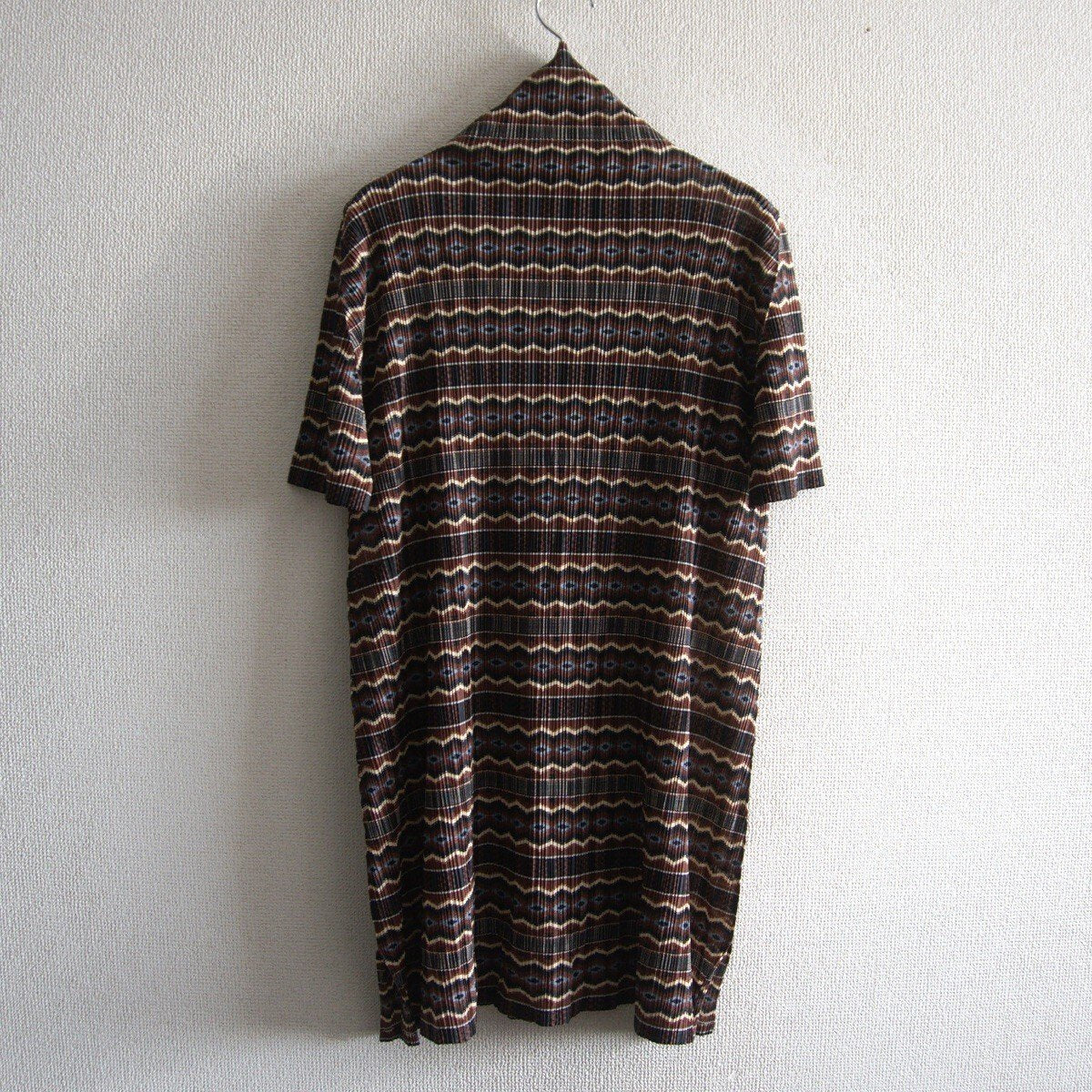 PLEATS PLEASE Patterned Pleated Tunic Dress Size 3