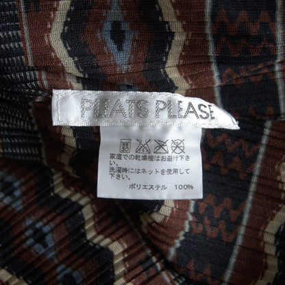 PLEATS PLEASE Patterned Pleated Tunic Dress Size 3