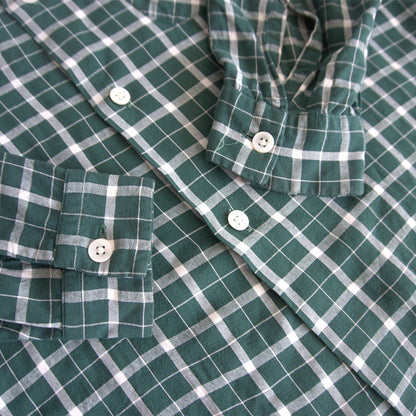Nelson Paige 50s Vintage Open Collar Rayon Check Size ML