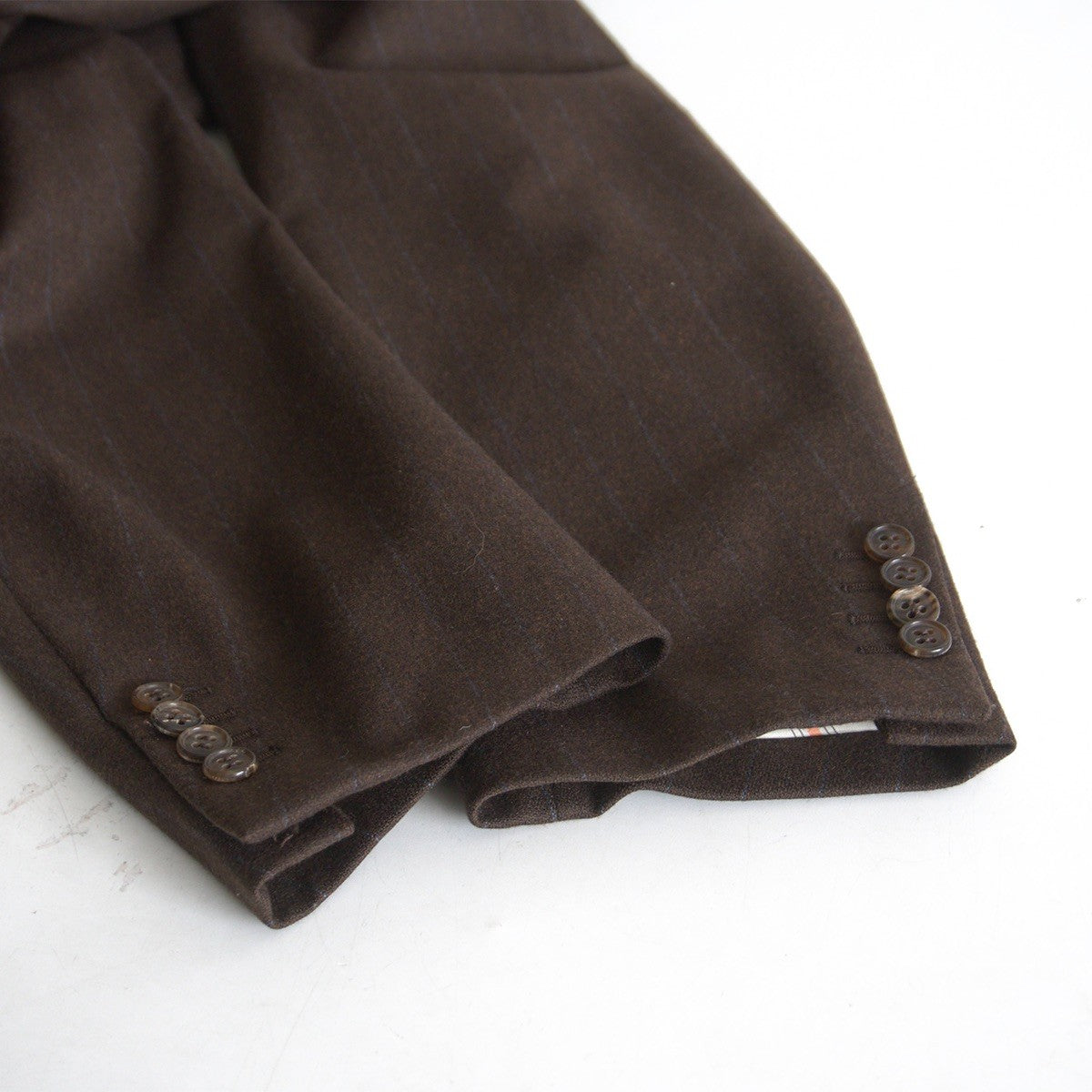 HERMES Wool Cashmere Pinstripe 3B Tailored Jacket Size L