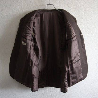 HERMES Wool Cashmere Pinstripe 3B Tailored Jacket Size L