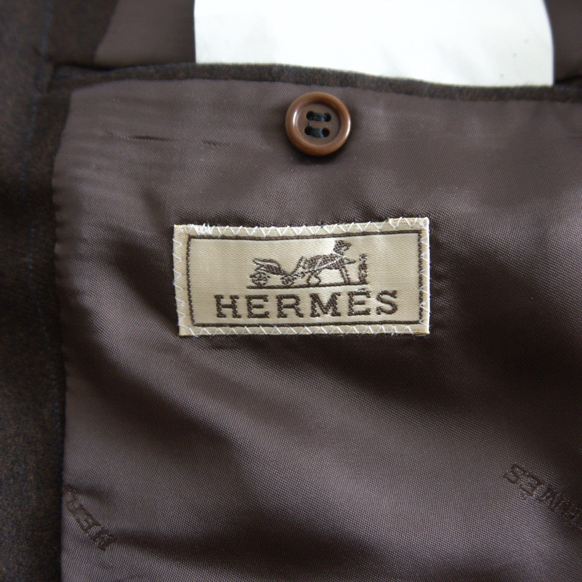 HERMES Wool Cashmere Pinstripe 3B Tailored Jacket Size L