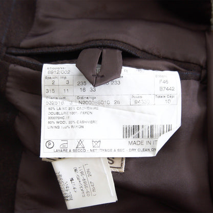HERMES Wool Cashmere Pinstripe 3B Tailored Jacket Size L