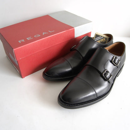 REGAL GORETEX 707R Monk Strap Leather Shoes Black Size 7