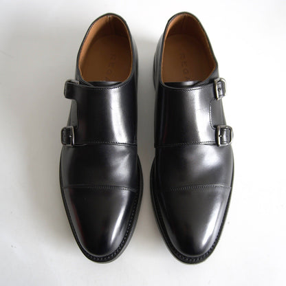 REGAL GORETEX 707R Monk Strap Leather Shoes Black Size 7