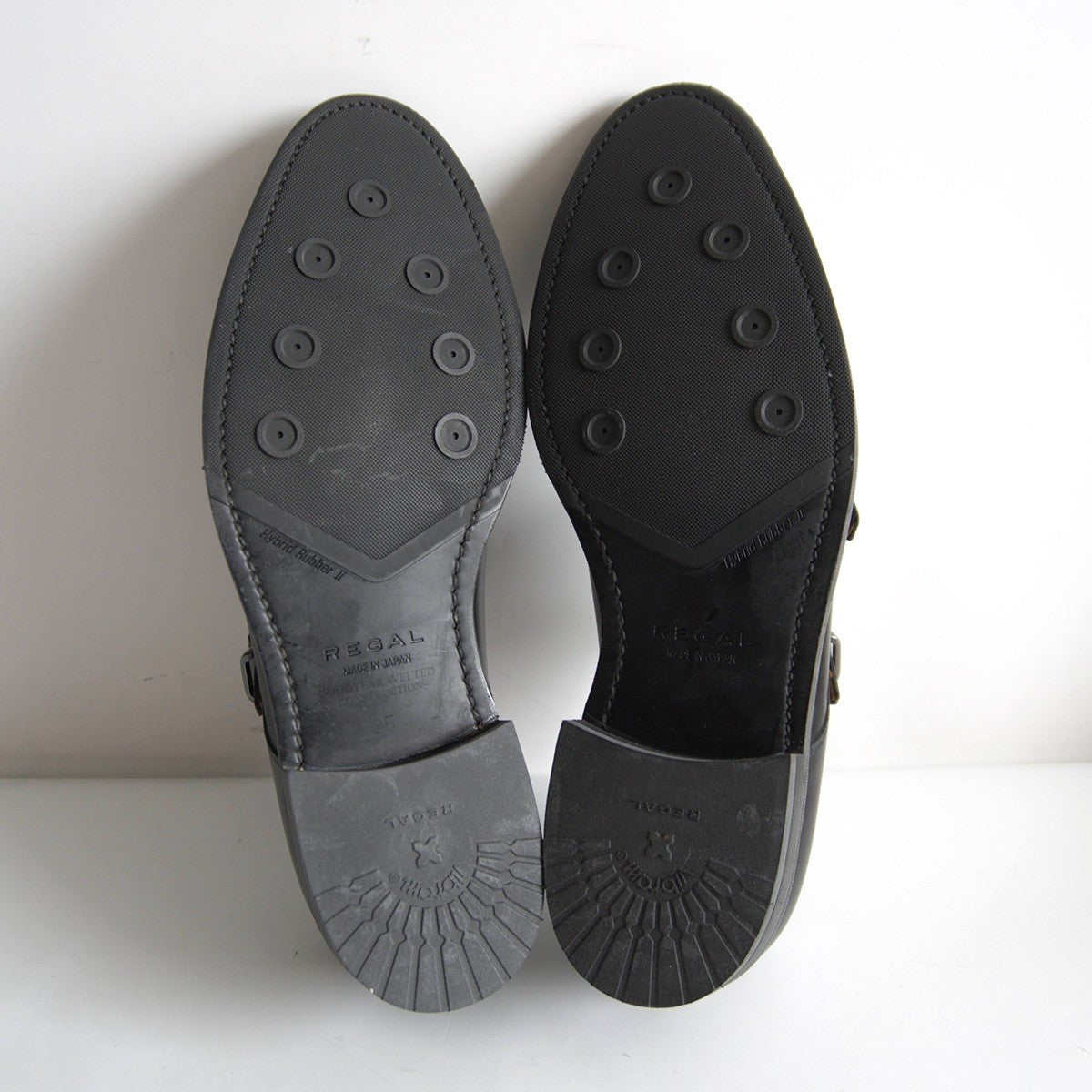 REGAL GORETEX 707R Monk Strap Leather Shoes Black Size 7