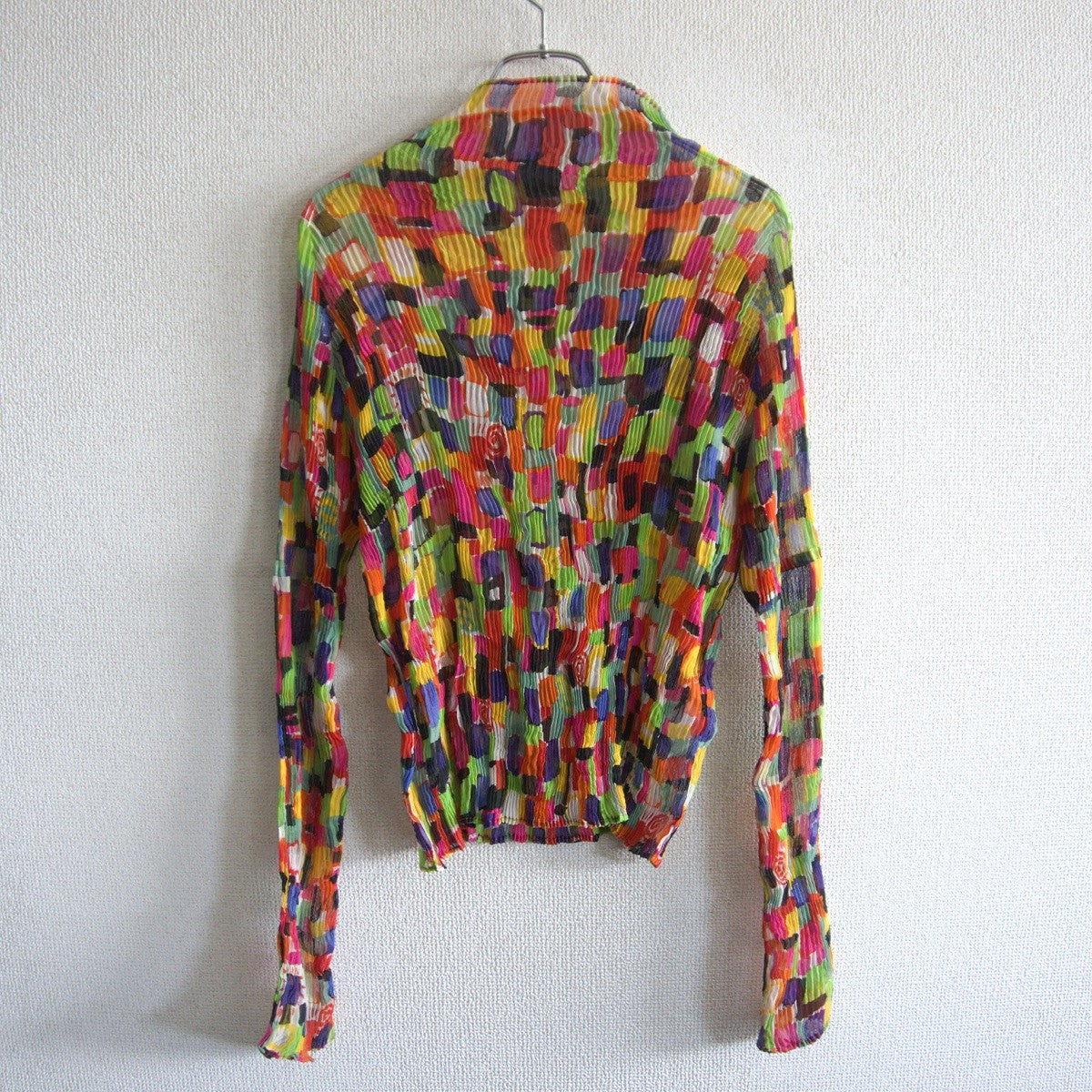 ISSEY MIYAKE Wrinkle Pleated Blouse Size 2