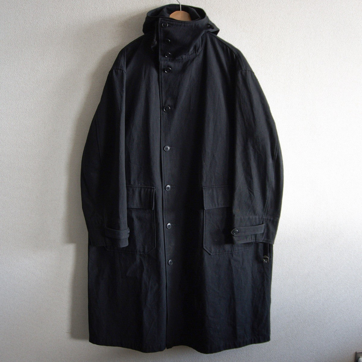 Y's for men Hooded Cotton Long Coat Size M