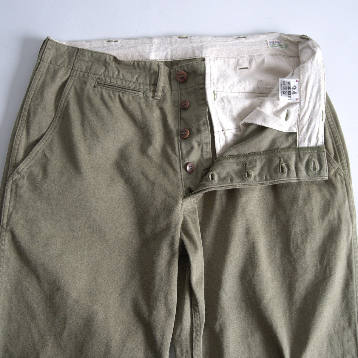 WAREHOUSE Lot.1082 Selvedge Chino Duck Digger Size 34