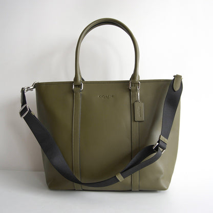 COACH Nathan Leather 2-Way Tote Bag Green Size ONE SIZE