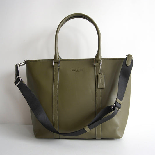 COACH Nathan Leather 2-Way Tote Bag Green Size ONE SIZE