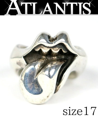 CHROME HEARTS SV925 Lip & Tongue Ring Silver Size JP 17