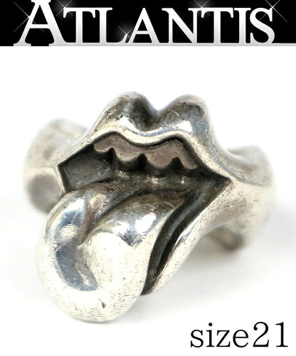 CHROME HEARTS SV925 Lip & Tongue Ring Silver Size JP 21
