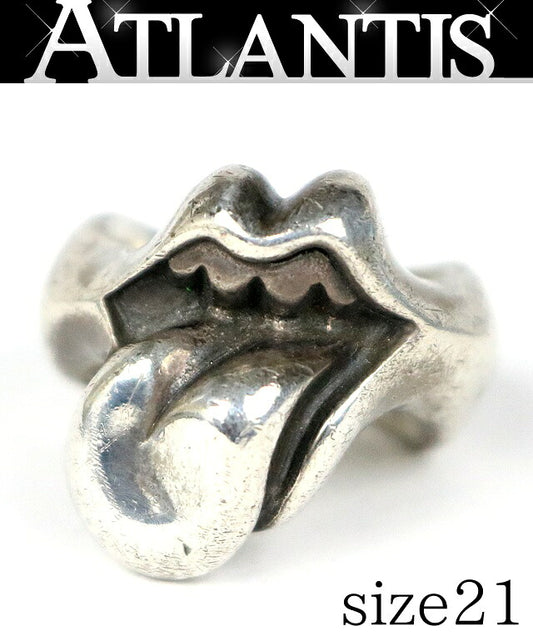 CHROME HEARTS SV925 Lip & Tongue Ring Silver Size JP 21
