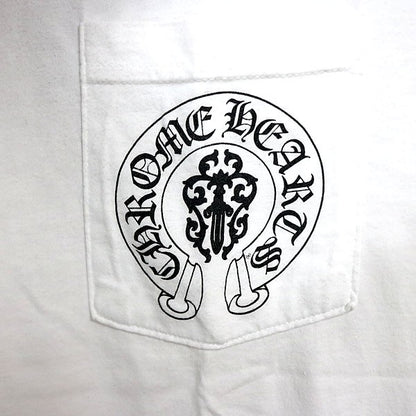 CHROME HEARTS American Flag Vine Dagger T-Shirt White Size M