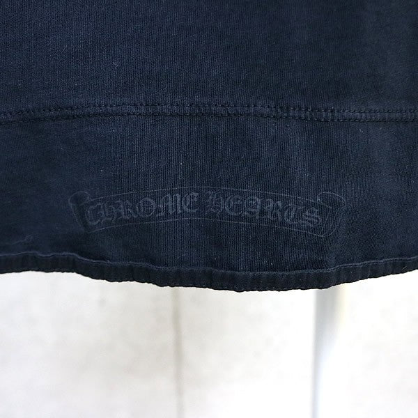 CHROME HEARTS Cross Button Horseshoe Polo Shirt Black Size S