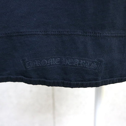 CHROME HEARTS Cross Button Horseshoe Polo Shirt Black Size S