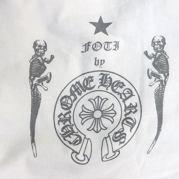 CHROME HEARTS Foti Harriss Teeter T-Shirt White Size M