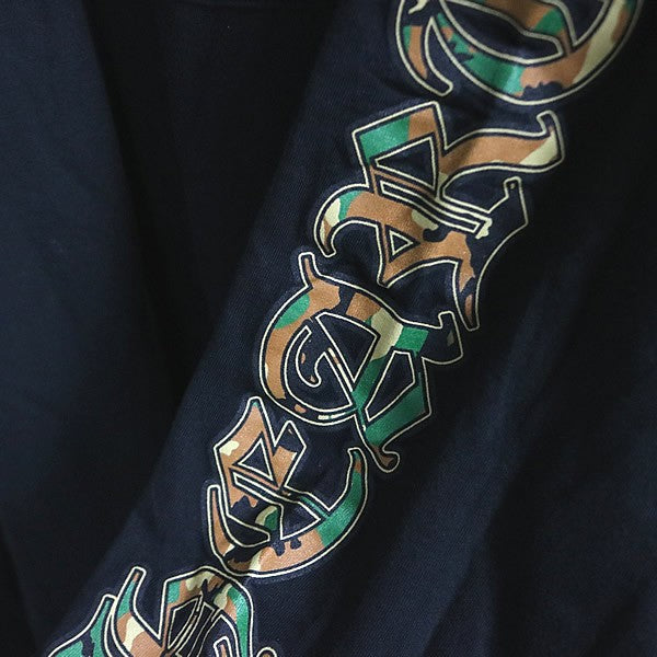 CHROME HEARTS Camo Horseshoe Cemetery Long Black Camo Size M